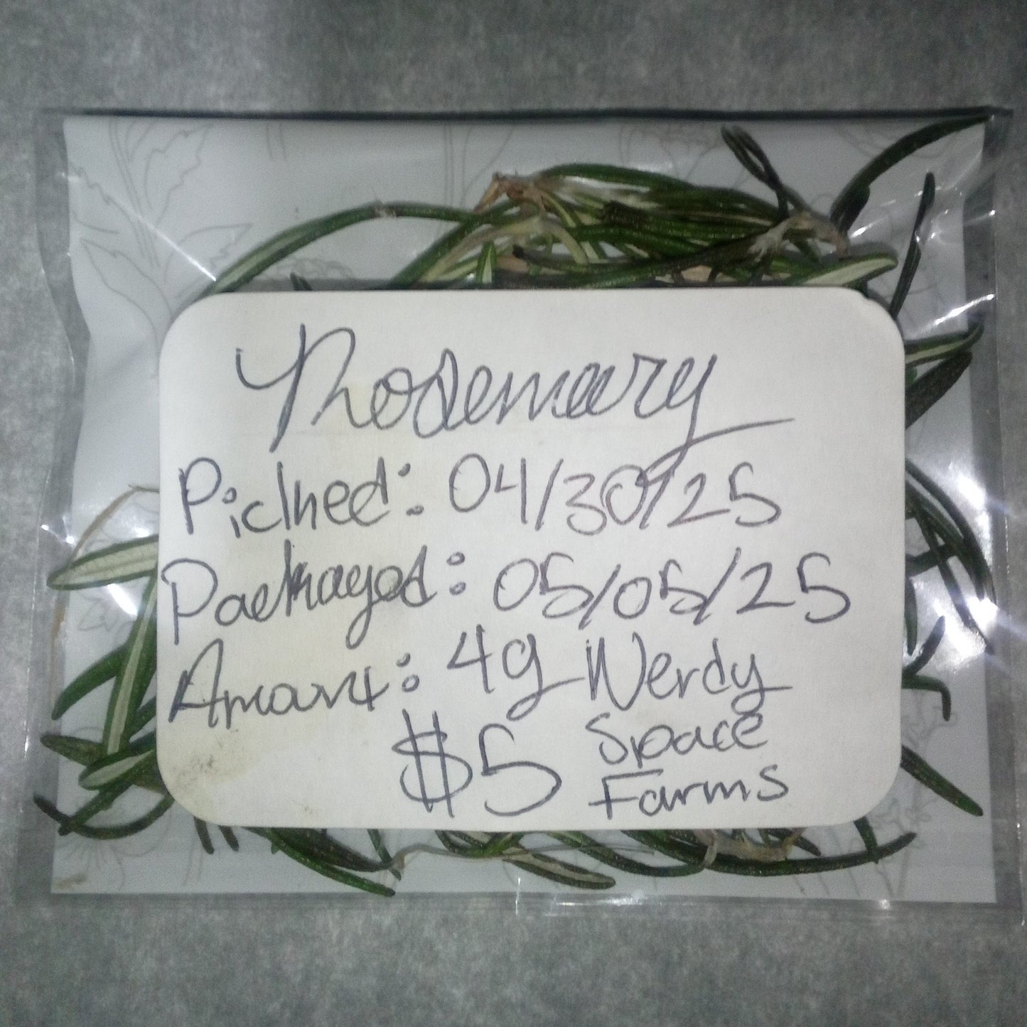 Semi-Cured Rosemary Herb (4-5g)